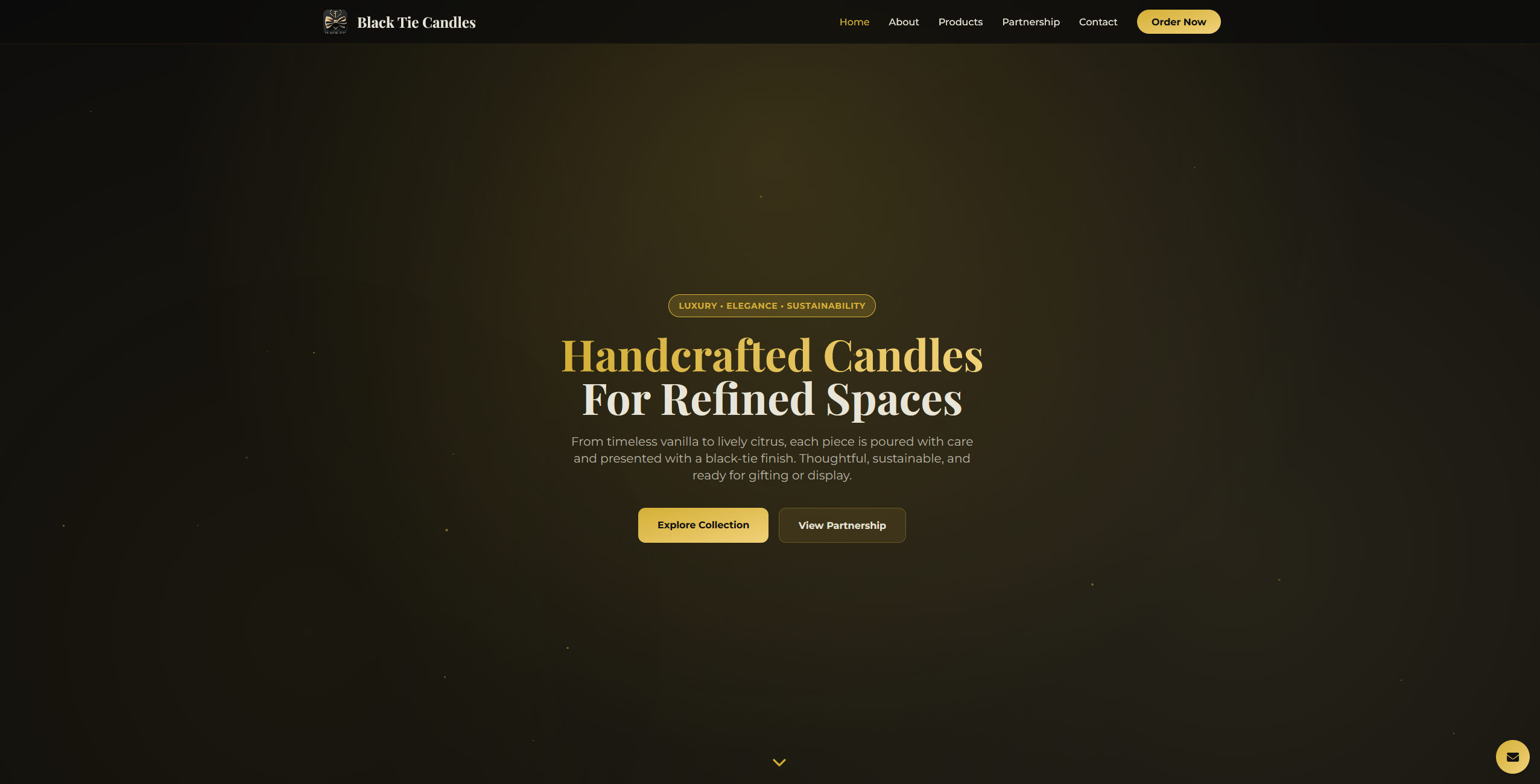Black Tie Candles Website Preview