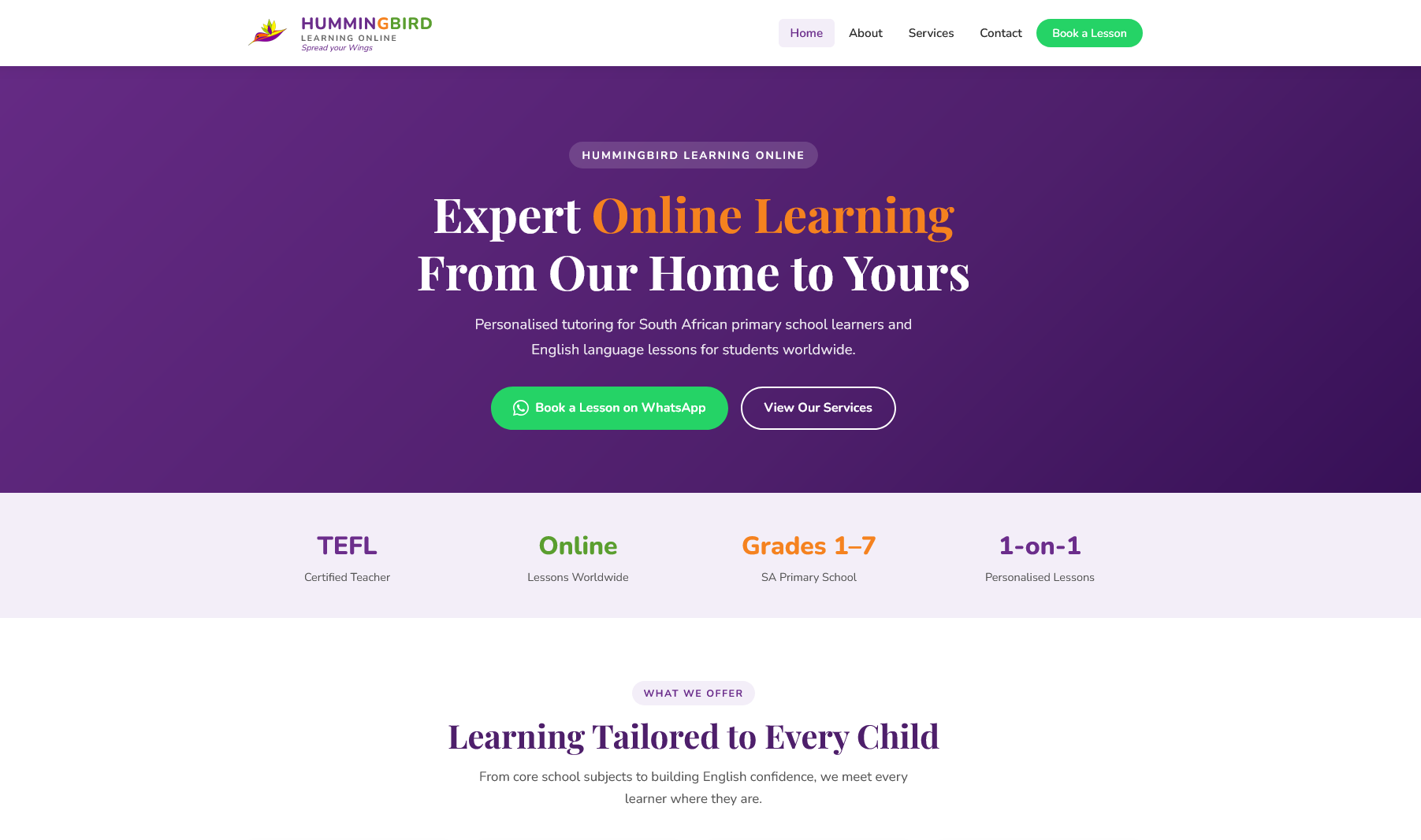 Hummingbird Learning Online
